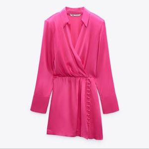 Zara buttoned wrap dress size M
